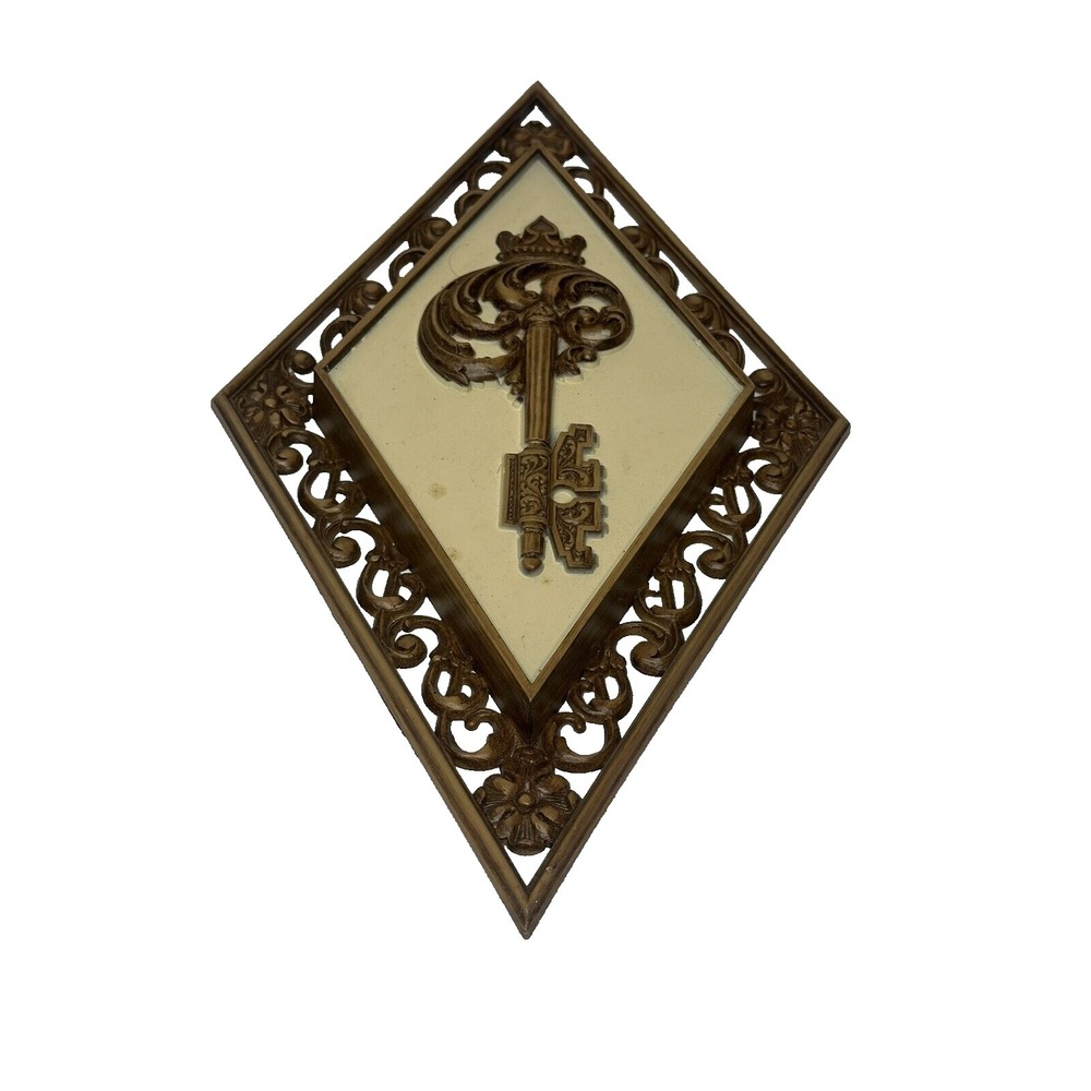 syroco wall plaques vintage plastic brown NO 4271‎ KEY